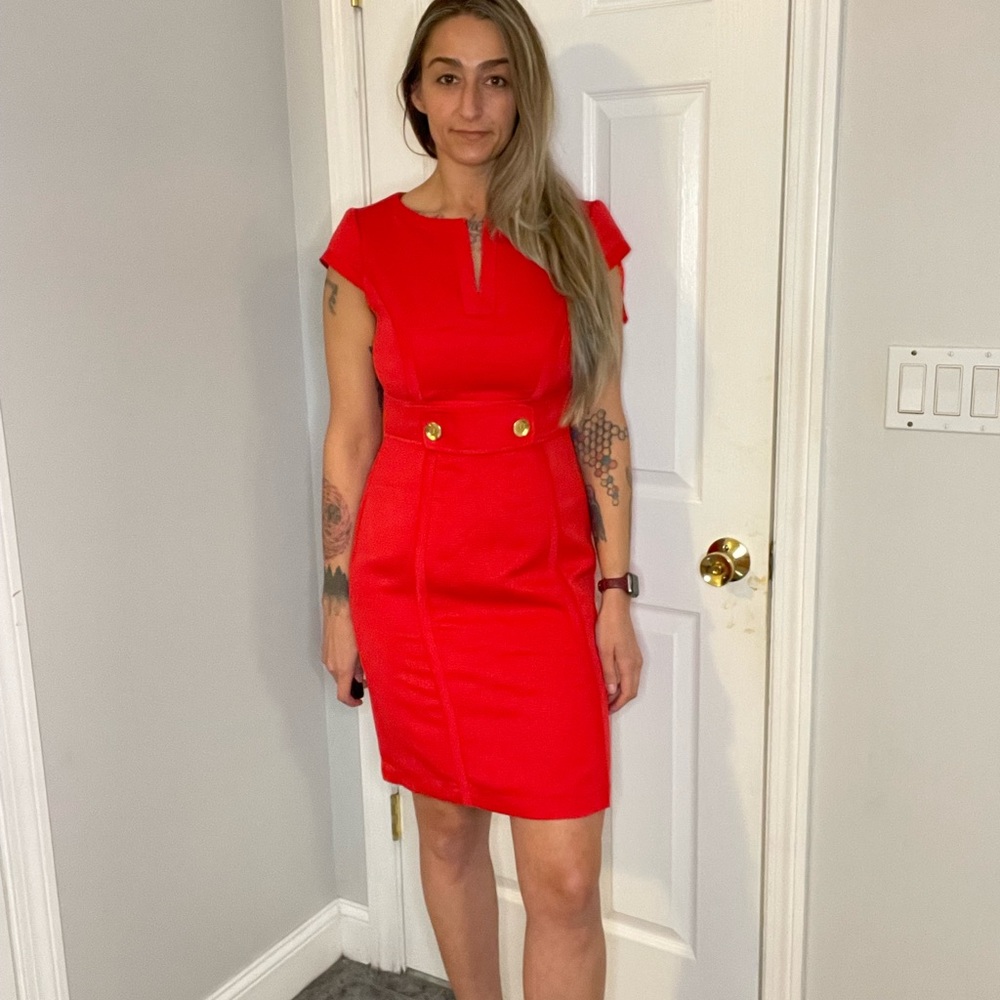 Studio I Deep Pink/Red Bodycon Dress